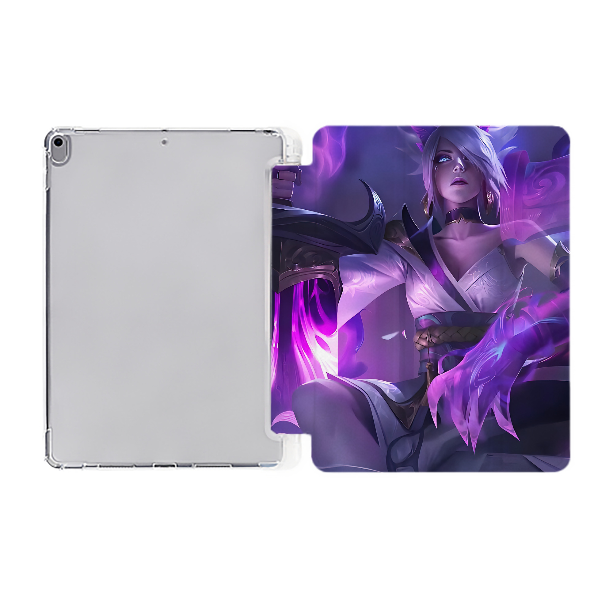 （画像用） リーグ・オブ・レジェンド League of Legends LOL IPad ケース ペン収納付き 三つ折りスタンド PUレザー×シリコン 対応機種9.5/10.5/10.9インチ